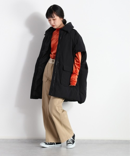 cepo(セポ)の「ベロアハイネックトップス(Tシャツ/カットソー・レディース・チャコール/オレンジ/オフホワイト・M)」の10枚目の写真