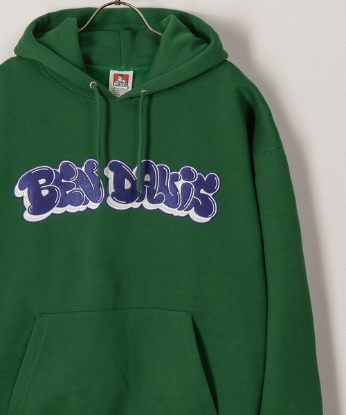 BEN DAVIS(ベンデイビス)の「【BENDAVIS/ベンデイビス】グラフィティロゴフーディ/バブルロゴ/プルパーカー/ビッグシルエット/裏起毛(パーカー・メンズ・ブルー/チャコールグレー/グレー/グリーン・M/L/XL)」の3枚目の写真