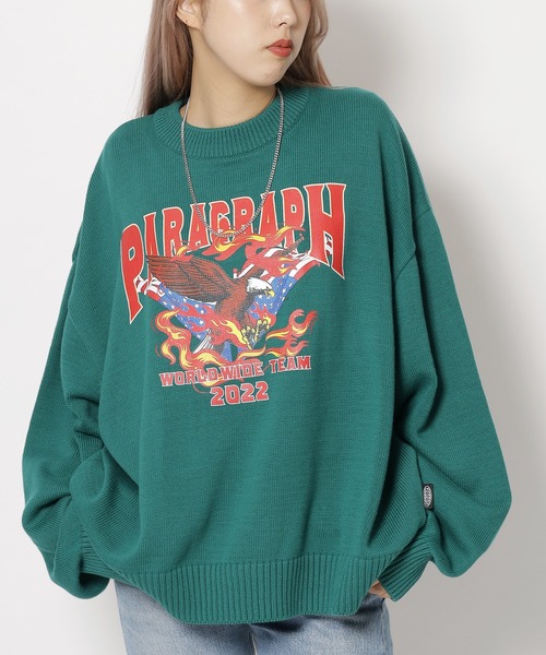 Paragraph(パラグラフ)の「Paragraph/パラグラフ BIRD KNIT ニット(ニット/セーター・メンズ・グリーン/ネイビー/ブラック/アイボリー・FREE)」の4枚目の写真