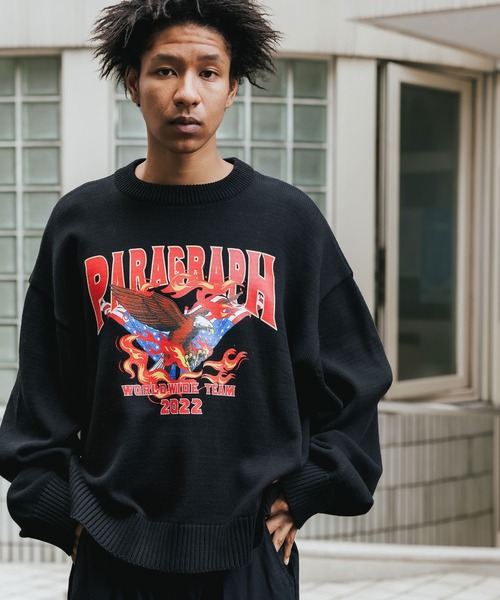 Paragraph(パラグラフ)の「Paragraph/パラグラフ BIRD KNIT ニット(ニット/セーター・メンズ・グリーン/ネイビー/ブラック/アイボリー・FREE)」の3枚目の写真