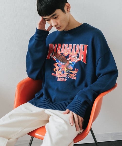 Paragraph(パラグラフ)の「Paragraph/パラグラフ BIRD KNIT ニット(ニット/セーター・メンズ・グリーン/ネイビー/ブラック/アイボリー・FREE)」の19枚目の写真