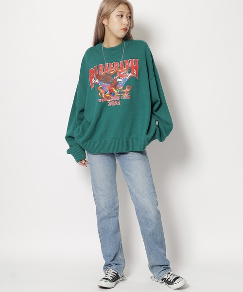 Paragraph(パラグラフ)の「Paragraph/パラグラフ BIRD KNIT ニット(ニット/セーター・メンズ・グリーン/ネイビー/ブラック/アイボリー・FREE)」の9枚目の写真