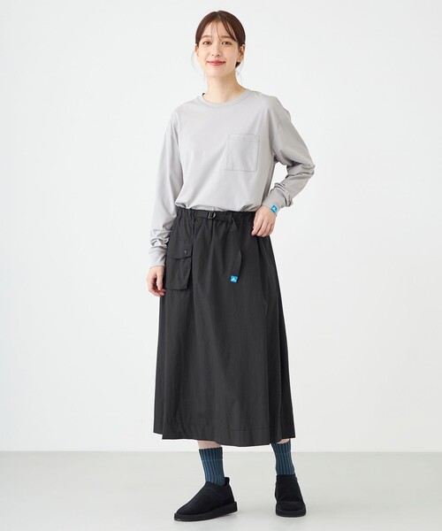 SHARE PARK（シェアパーク）の「【撥水加工】マウンテンスカート（スカート・レディース・アイボリー系/ブラック系・MEDIUM/SMALL）」の22枚目の写真