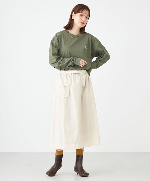 SHARE PARK（シェアパーク）の「【撥水加工】マウンテンスカート（スカート・レディース・アイボリー系/ブラック系・MEDIUM/SMALL）」の12枚目の写真