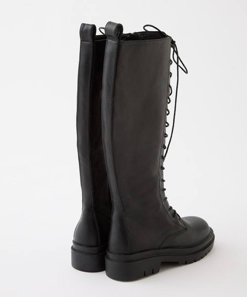 one after another NICE CLAUP（ワンアフターアナザーナイスクラップ）の「レースアップロングブーツ（ブーツ・レディース・ブラック・LARGE/MEDIUM/SMALL）」の12枚目の写真