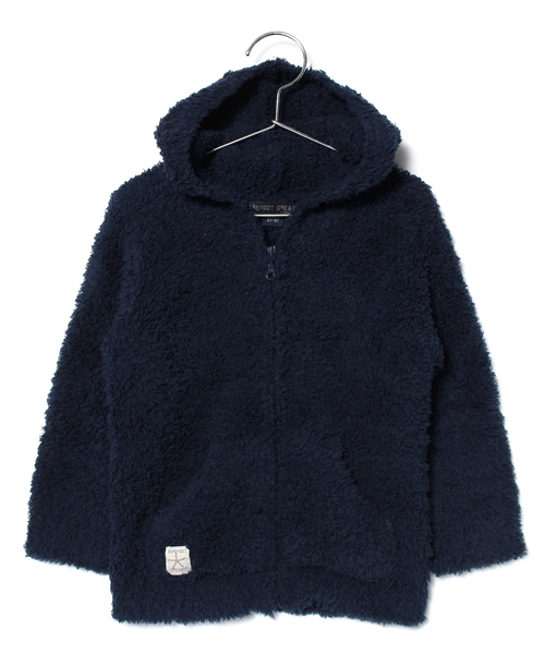 BAREFOOT DREAMS(ベアフットドリームズ)の「513 CozyChic Toddler Hoodie(パーカー・キッズ・ネイビー/ブラウン/トップグレー/ブルー/ピンク・2T/4T)」の3枚目の写真