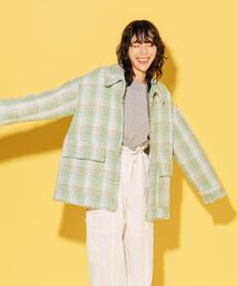 CITEN | ＜CITEN＞ツイード カバーオール チェック(カバーオール)