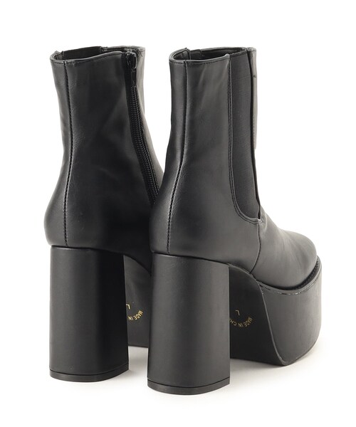 cs T&P(シーエスティーアンドピー)の「ボリュームストーム厚底サイドゴアブーツ(ブーツ・レディース・ホワイト/ブラック・S/M/L/LL)」の6枚目の写真