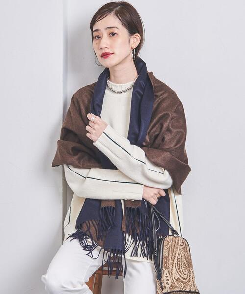 PIACENZA（ピアチェンツァ）の「＜PIACENZA＞SI/CA ストール（ストール/ショール・レディース・ライトグレー/ネイビー/イエロー/ライラック・FREE）」の2枚目の写真