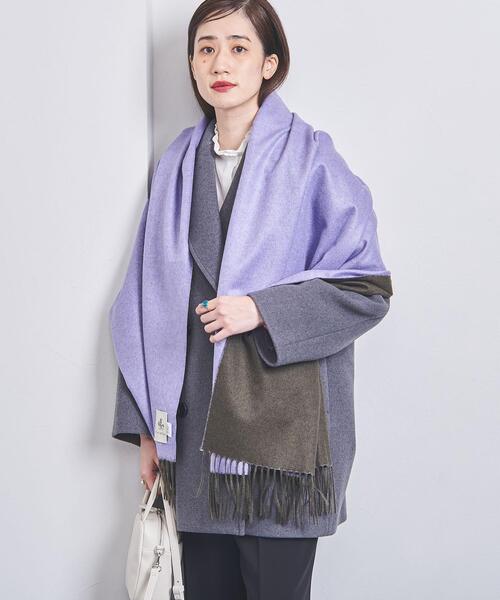 PIACENZA（ピアチェンツァ）の「＜PIACENZA＞SI/CA ストール（ストール/ショール・レディース・ライトグレー/ネイビー/イエロー/ライラック・FREE）」の3枚目の写真