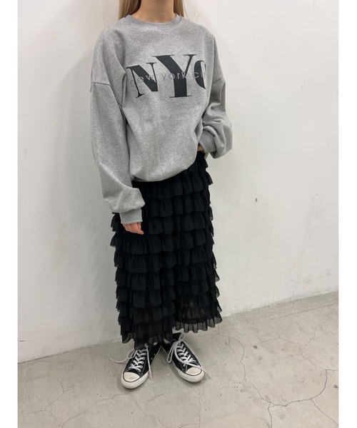 WC(ダブル シー)の「NYCオーバースウェット(スウェット・レディース・グレー/ブラック・FREE)」の16枚目の写真