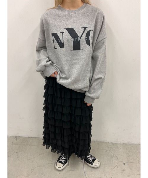 WC(ダブル シー)の「NYCオーバースウェット(スウェット・レディース・グレー/ブラック・FREE)」の17枚目の写真