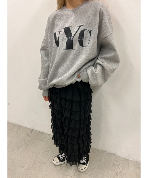 WC(ダブル シー)の「NYCオーバースウェット(スウェット・レディース・グレー/ブラック・FREE)」の19枚目の写真