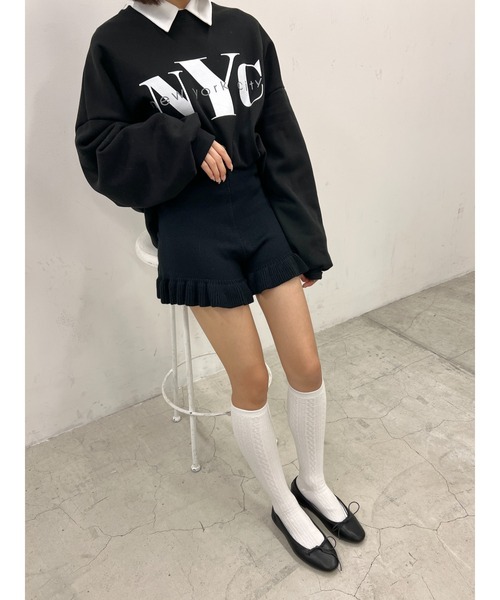 WC(ダブル シー)の「NYCオーバースウェット(スウェット・レディース・グレー/ブラック・FREE)」の11枚目の写真