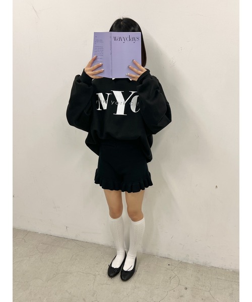 WC(ダブル シー)の「NYCオーバースウェット(スウェット・レディース・グレー/ブラック・FREE)」の13枚目の写真