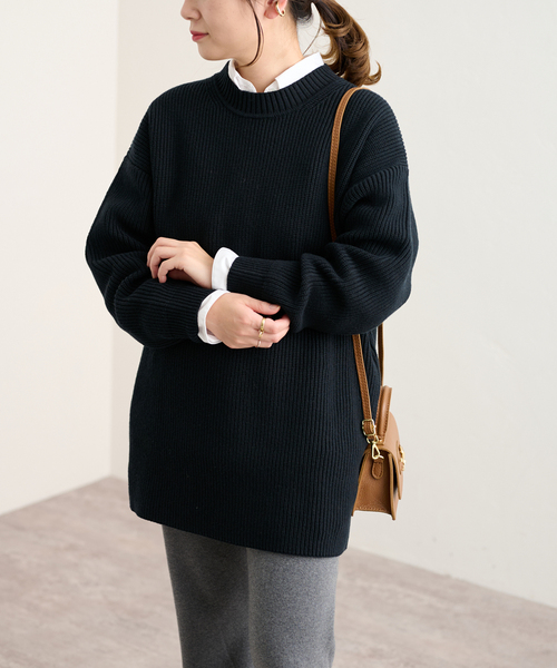 JOURNAL STANDARD/ジャーナルスタンダード 2022AW Glenlocheアゼクルーロングニット[LKNA74239] JOURNAL STANDARD（ジャーナルスタンダード）の「Glenlocheアゼ