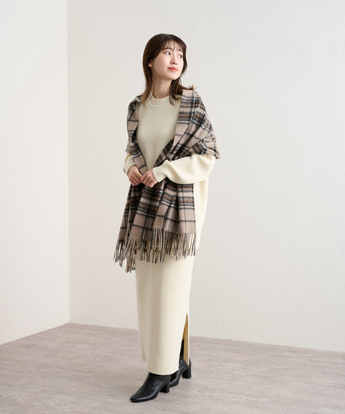 JOURNAL STANDARD/ジャーナルスタンダード 2022AW Glenlocheアゼクルーロングニット[LKNA74239] JOURNAL STANDARD（ジャーナルスタンダード）の「Glenlocheアゼ