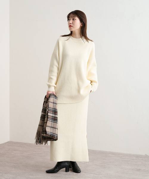 JOURNAL STANDARD/ジャーナルスタンダード 2022AW Glenlocheアゼクルーロングニット[LKNA74239] JOURNAL STANDARD（ジャーナルスタンダード）の「Glenlocheアゼ