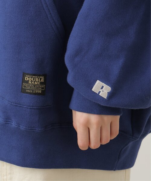 DOUBLE NAME(ダブルネーム)の「RUSSELLコラボ配色パーカー(パーカー・レディース・ブルー/グリーン/杢グレー・FREE)」の11枚目の写真