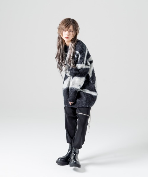 R/X（ロックス）の「モヘアライクゼブラニット（ニット/セーター・レディース・ブラック・FREE）」の6枚目の写真