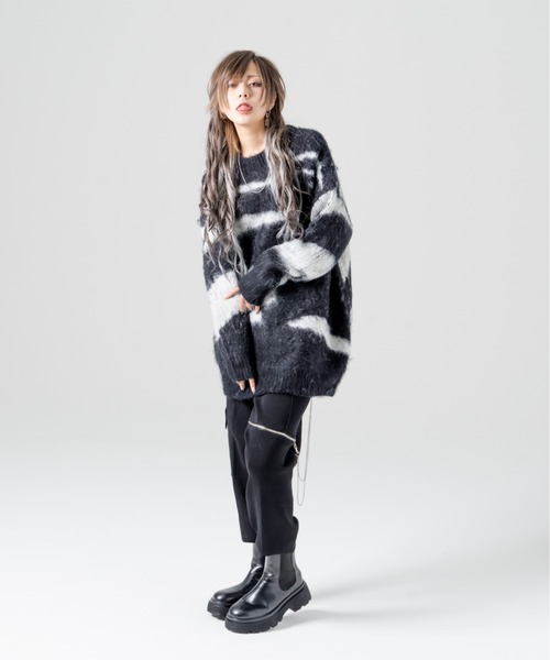 R/X（ロックス）の「モヘアライクゼブラニット（ニット/セーター・レディース・ブラック・FREE）」の8枚目の写真