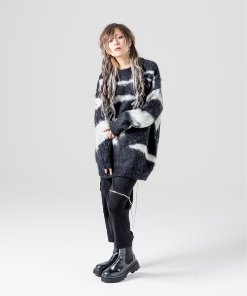 R/X（ロックス）の「モヘアライクゼブラニット（ニット/セーター・レディース・ブラック・FREE）」の9枚目の写真