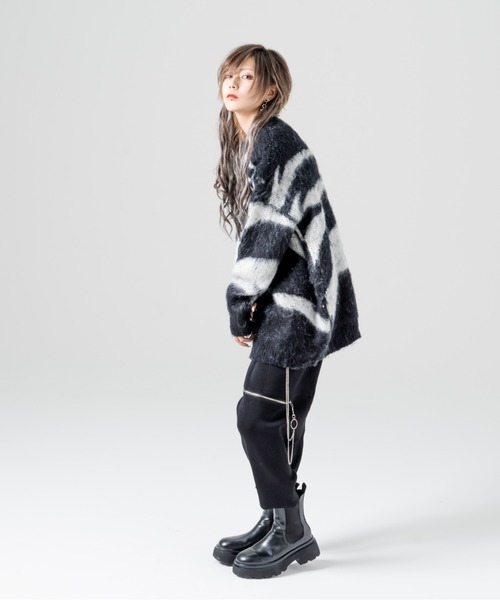 R/X（ロックス）の「モヘアライクゼブラニット（ニット/セーター・レディース・ブラック・FREE）」の10枚目の写真