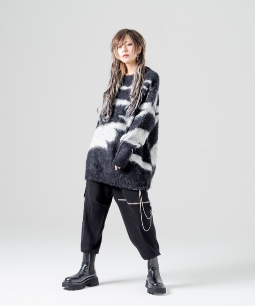 R/X（ロックス）の「モヘアライクゼブラニット（ニット/セーター・レディース・ブラック・FREE）」の11枚目の写真