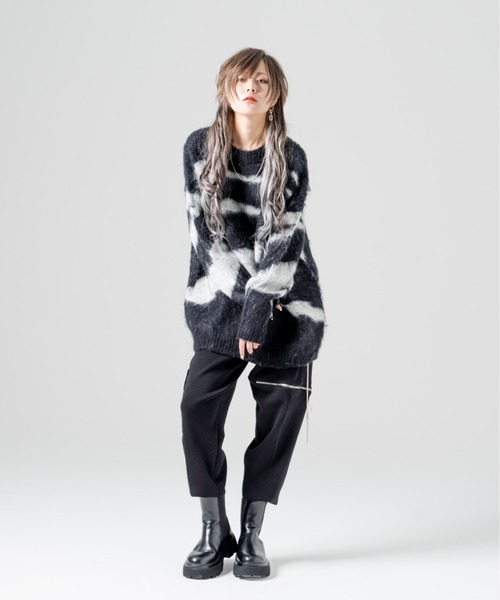 R/X（ロックス）の「モヘアライクゼブラニット（ニット/セーター・レディース・ブラック・FREE）」の13枚目の写真