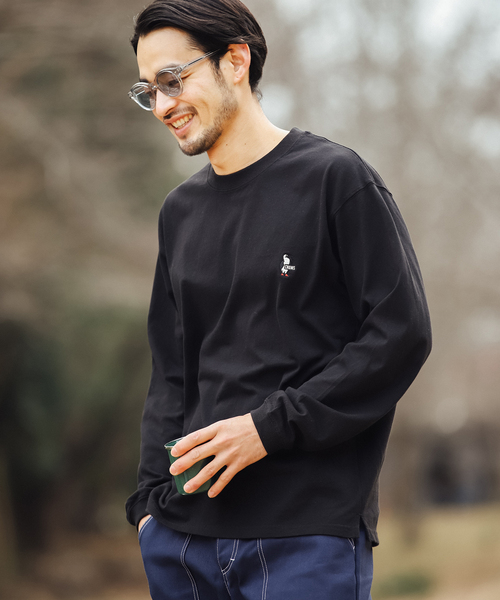 CHUMS（チャムス）の「【CHUMS By JOURNAL STANDARD】別注ブービーロゴ L/S Tシャツ（Tシャツ/カットソー・メンズ・ブラック/グレー系その他/ホワイト/ダークブルー・MEDIUM/LARGE/X-LARGE）」の3枚目の写真