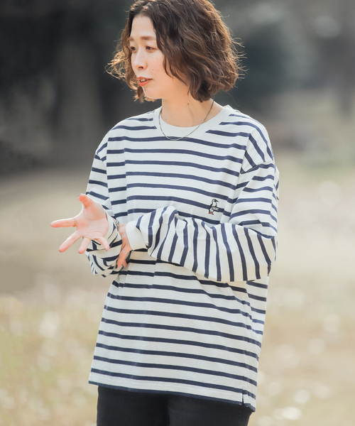 CHUMS（チャムス）の「【CHUMS By JOURNAL STANDARD】別注ブービーロゴ L/S Tシャツ（Tシャツ/カットソー・メンズ・ブラック/グレー系その他/ホワイト/ダークブルー・MEDIUM/LARGE/X-LARGE）」の13枚目の写真