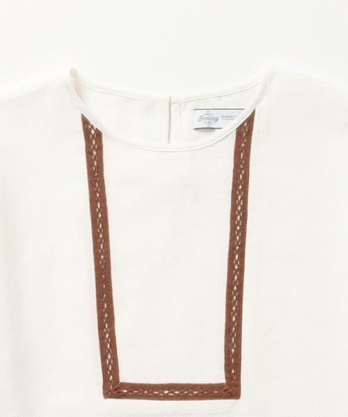 B:MING by BEAMS（ビーミングバイビームス）の「ビーミング by ビームス / フリンジブラウス（シャツ/ブラウス・レディース・ホワイト/ライトグレー・ONE SIZE）」の8枚目の写真