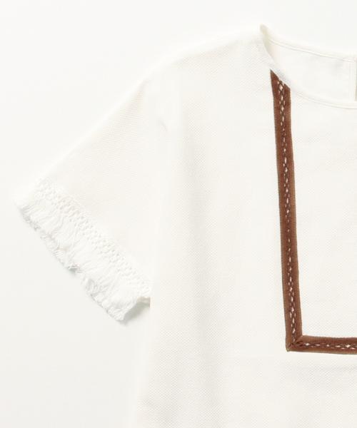 B:MING by BEAMS（ビーミングバイビームス）の「ビーミング by ビームス / フリンジブラウス（シャツ/ブラウス・レディース・ホワイト/ライトグレー・ONE SIZE）」の9枚目の写真