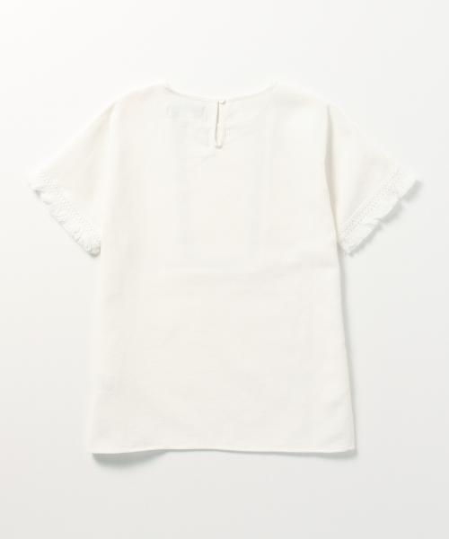 B:MING by BEAMS（ビーミングバイビームス）の「ビーミング by ビームス / フリンジブラウス（シャツ/ブラウス・レディース・ホワイト/ライトグレー・ONE SIZE）」の3枚目の写真