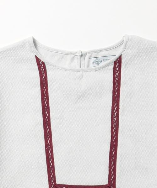 B:MING by BEAMS（ビーミングバイビームス）の「ビーミング by ビームス / フリンジブラウス（シャツ/ブラウス・レディース・ホワイト/ライトグレー・ONE SIZE）」の6枚目の写真