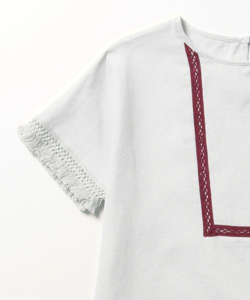 B:MING by BEAMS（ビーミングバイビームス）の「ビーミング by ビームス / フリンジブラウス（シャツ/ブラウス・レディース・ホワイト/ライトグレー・ONE SIZE）」の11枚目の写真