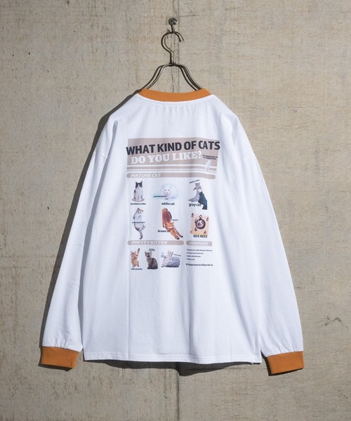 JOHN'S CLOSET(ジョンズクローゼット)の「【13】アニマルプリント リンガーTシャツ(Tシャツ/カットソー・メンズ・キャメル/ブラック/グリーン・LARGE/MEDIUM)」の1枚目の写真