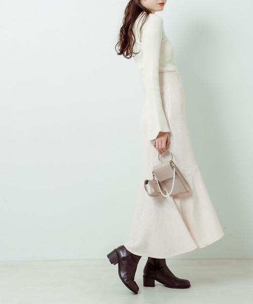 OLIVE des OLIVE(オリーブデオリーブ)の「ツイードマーメイドスカート(スカート・レディース・ワンウォッシュ/ベージュ/ブラック・FREE)」の22枚目の写真