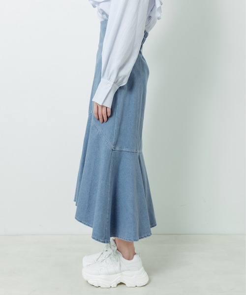 OLIVE des OLIVE(オリーブデオリーブ)の「ツイードマーメイドスカート(スカート・レディース・ワンウォッシュ/ベージュ/ブラック・FREE)」の7枚目の写真