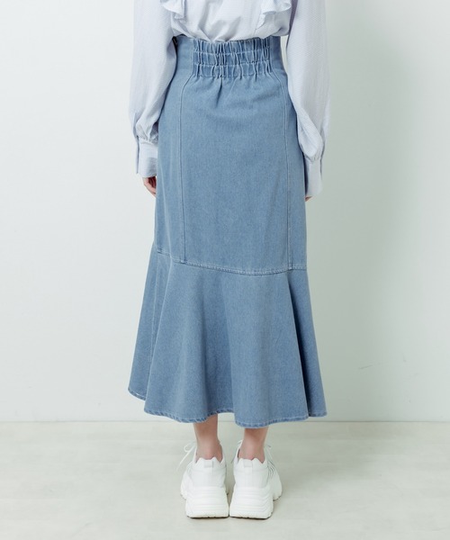 OLIVE des OLIVE(オリーブデオリーブ)の「ツイードマーメイドスカート(スカート・レディース・ワンウォッシュ/ベージュ/ブラック・FREE)」の8枚目の写真