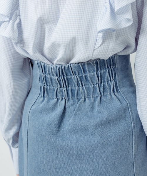 OLIVE des OLIVE(オリーブデオリーブ)の「ツイードマーメイドスカート(スカート・レディース・ワンウォッシュ/ベージュ/ブラック・FREE)」の9枚目の写真