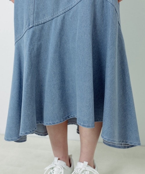 OLIVE des OLIVE(オリーブデオリーブ)の「ツイードマーメイドスカート(スカート・レディース・ワンウォッシュ/ベージュ/ブラック・FREE)」の12枚目の写真