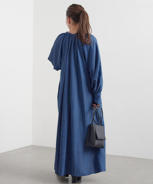 ストライプダブルボタンワンピース ストライプダブルボタンワンピース