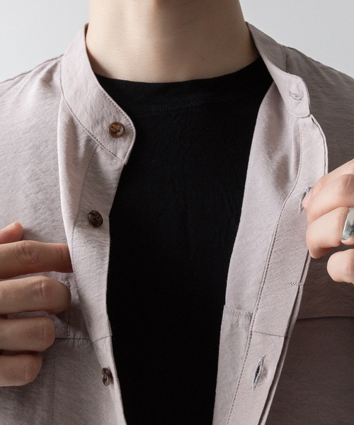 ATTACHMENT（アタッチメント）の「RY/NYローン オーバーサイズド バンドカラーシャツ /  RY/NY LAWN OVERSIZED BAND COLLAR L/S（シャツ/ブラウス・メンズ・ライトピンク/ホワイト/ブラック・1/2/3）」の21枚目の写真