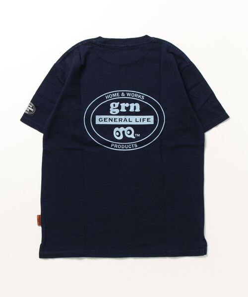 grn(ジーアールエヌ)の「【grn GENERAL LIFE/ジーアールエヌジェネラルライフ】OVAL LOGO TEE オーバルロゴ Tシャツ(Tシャツ/カットソー・メンズ・ブラック/インディゴブルー/ホワイト・M/L)」の12枚目の写真