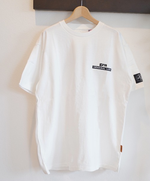 grn(ジーアールエヌ)の「【grn GENERAL LIFE/ジーアールエヌジェネラルライフ】OVAL LOGO TEE オーバルロゴ Tシャツ(Tシャツ/カットソー・メンズ・ブラック/インディゴブルー/ホワイト・M/L)」の7枚目の写真
