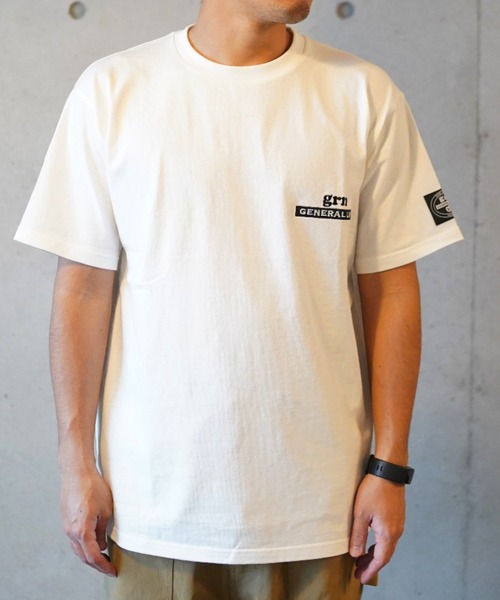 grn(ジーアールエヌ)の「【grn GENERAL LIFE/ジーアールエヌジェネラルライフ】OVAL LOGO TEE オーバルロゴ Tシャツ(Tシャツ/カットソー・メンズ・ブラック/インディゴブルー/ホワイト・M/L)」の8枚目の写真