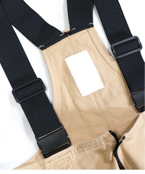 made in standard (メイドインスタンダード)の「MADE IN STANDARD / メイドインスタンダード TWILL SALOPETTE ツイルサロペット(ユニセックス)(つなぎ/オールインワン・メンズ・カーキ/ブラック・LARGE/MEDIUM/SMALL)」の8枚目の写真