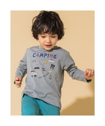 Noeil aime BeBe/キャンプ プリント 長袖 Tシャツ (80~130cm)