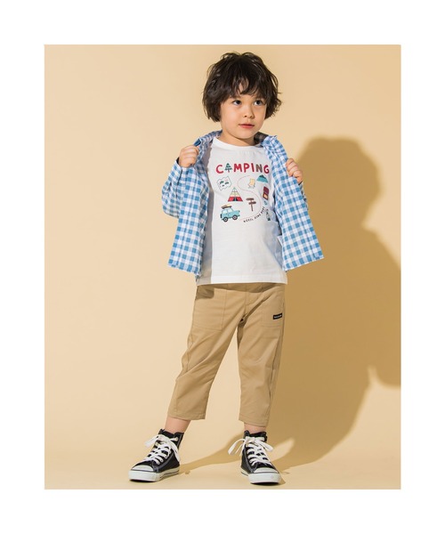 Noeil aime BeBe（ノイユエイムベベ）の「Noeil aime BeBe/キャンプ プリント 長袖 Tシャツ (80~130cm)（Tシャツ/カットソー・キッズ・ホワイト/グレー・80/110/90/100/130/120）」の18枚目の写真